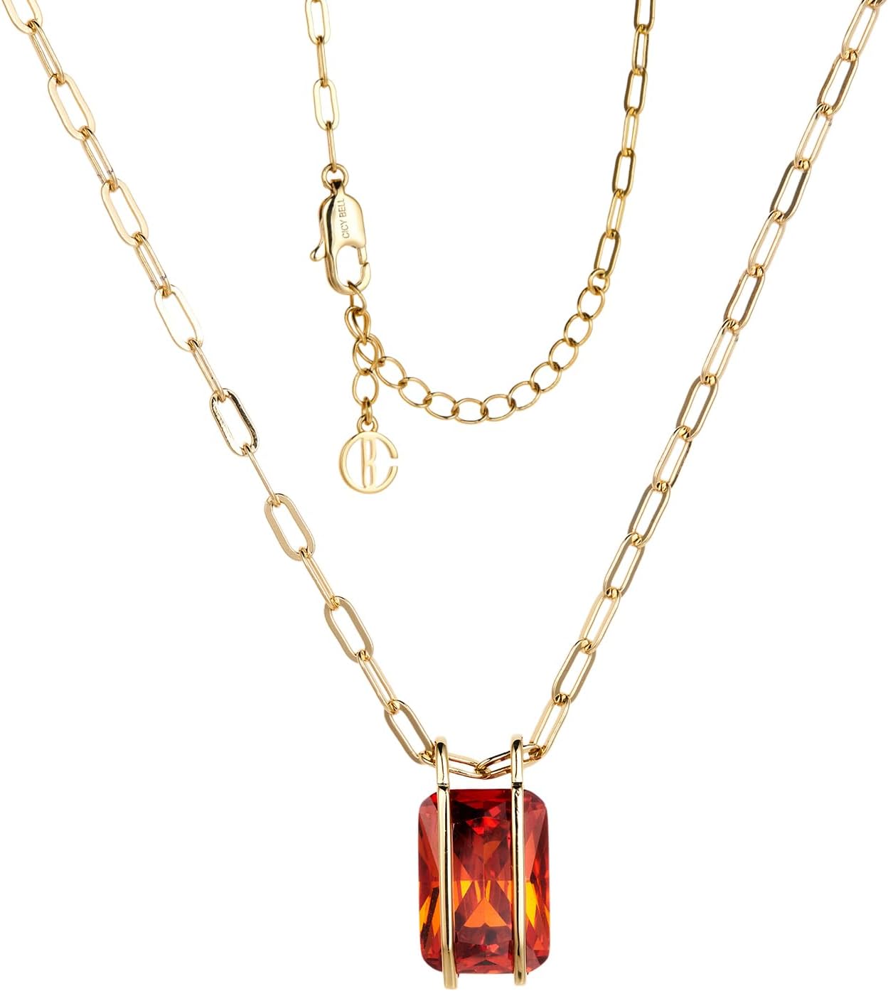 Manufacturer  Cicy Bell Womens Pendant Necklace 18k Gold Plated Lucky Dainty Necklace Gifts Fashion Jewelry 17.7'' with 2'' Extender  Necklace