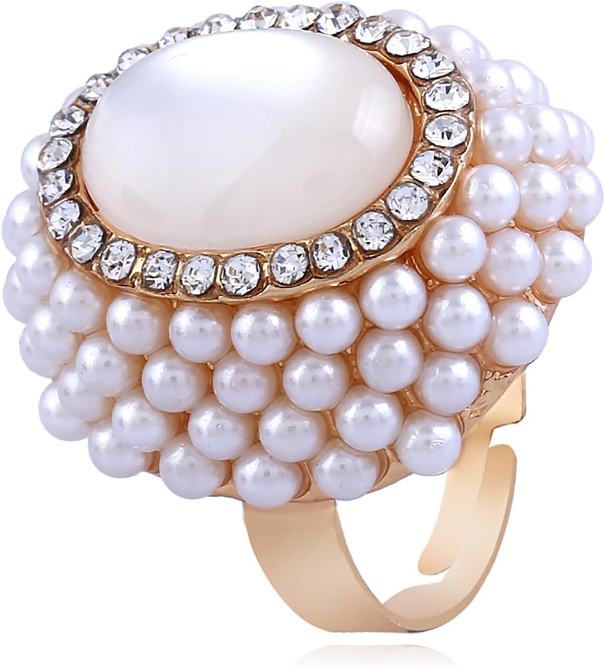 Manufacturer  Pearl Ring for Women Promise Stacking Pearl Rings Adjustable Open Pearls Finger Ring Trendy Personality Christmas Pearls Jewerly Prom Dress Jewerly   rings