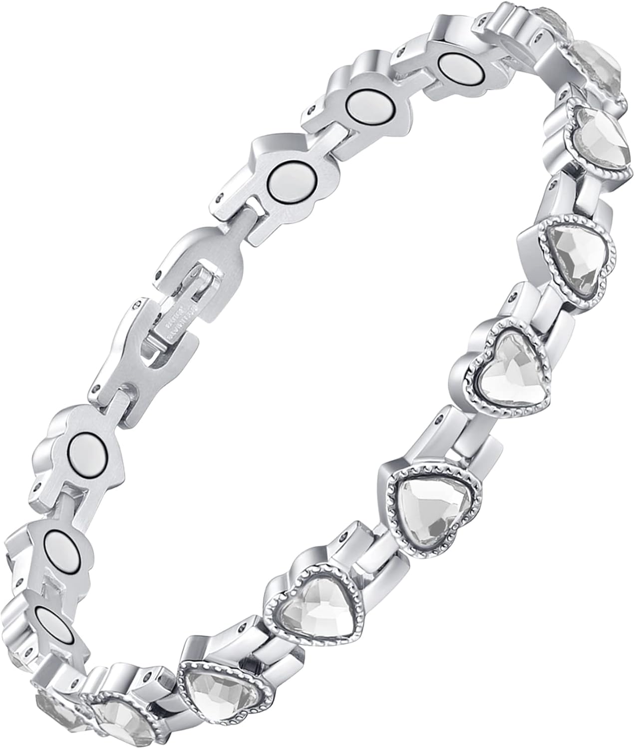 Manufacturer  Feraco Magnetic Bracelets for Women, Titanium Steel Magnetic Bracelet with Neodymium Magnets & Sparkling Crystals, Jewelry Gifts  bracelets