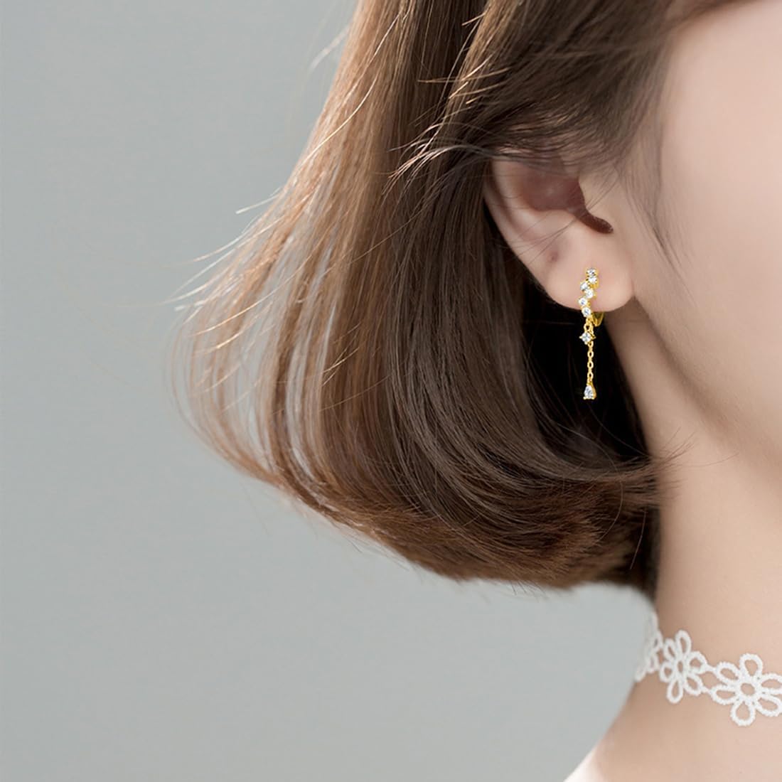 Manufacturer  SLUYNZ 925 Sterling Silver CZ Hoop Earrings Dangle for Women Teen Girls Teardrop Huggie Earrings Drop Water Droplets Dangle Earrings Drop  earring