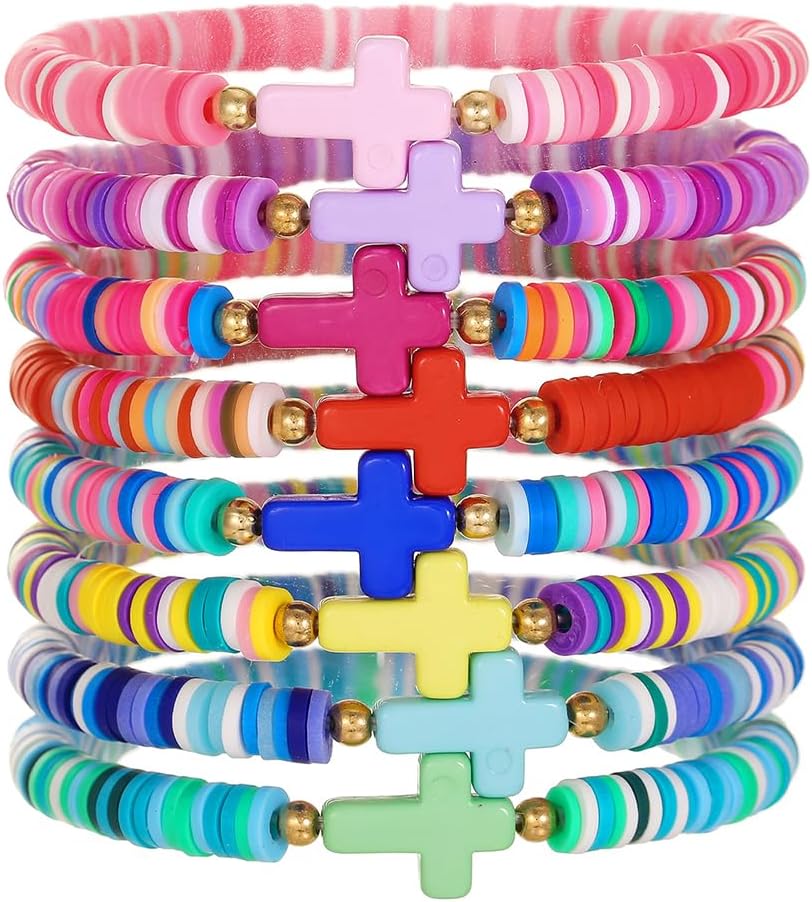 Manufacturer  Friendship Bracelets Boho Stackable Bracelets for Women Surfer Heishi Clay Bead Bracelets Stretch Preppy Bracelets Colorful Boho Bracelets for Women  bracelets