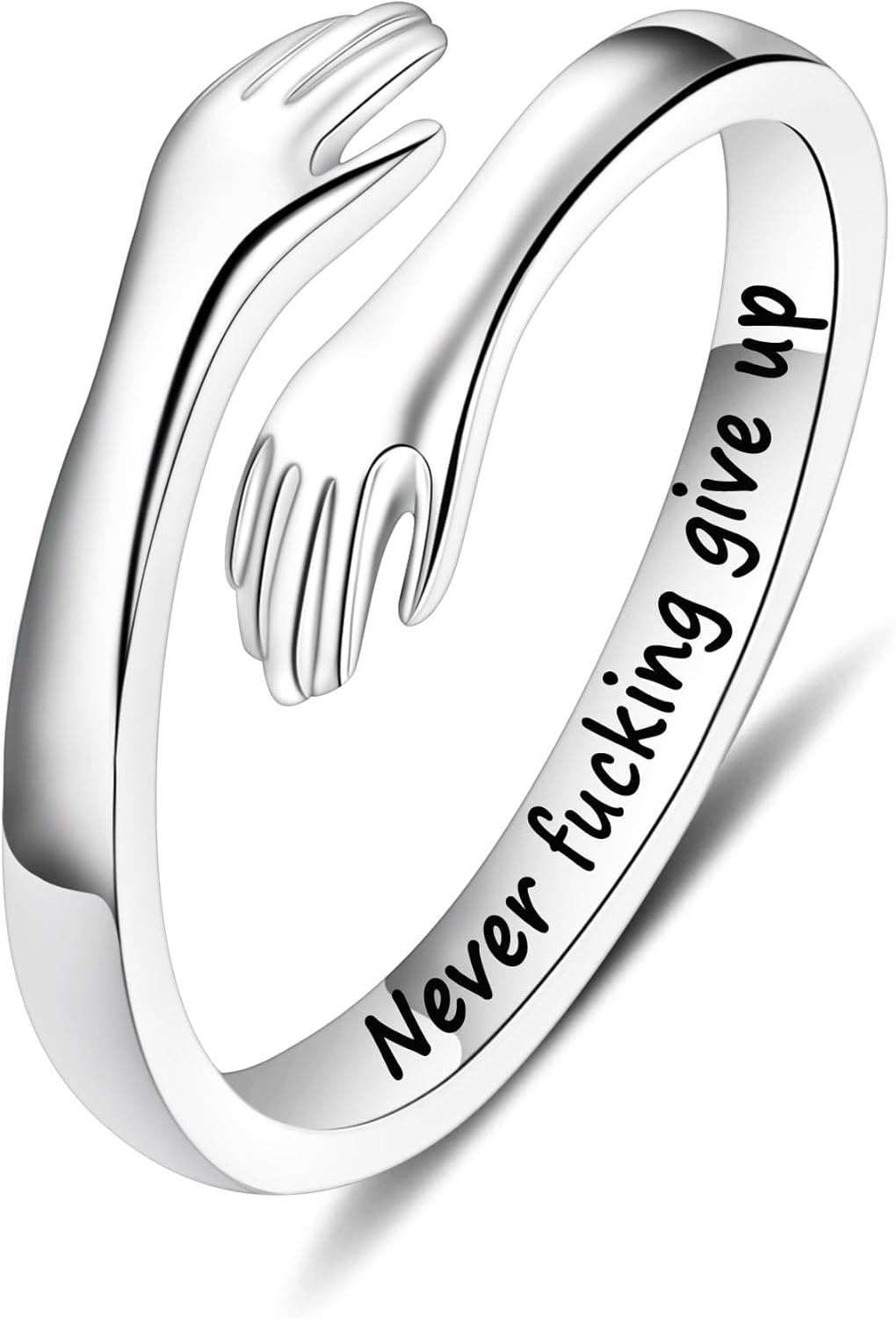 Manufacturer  Yesteel S925 Sterling Silver Hug Ring for Women Teen Girls, Adjustable Ring Jewelry Mothers Day Birthday Gifts for Daughters Mom Sister Wife Friends Grandma   rings