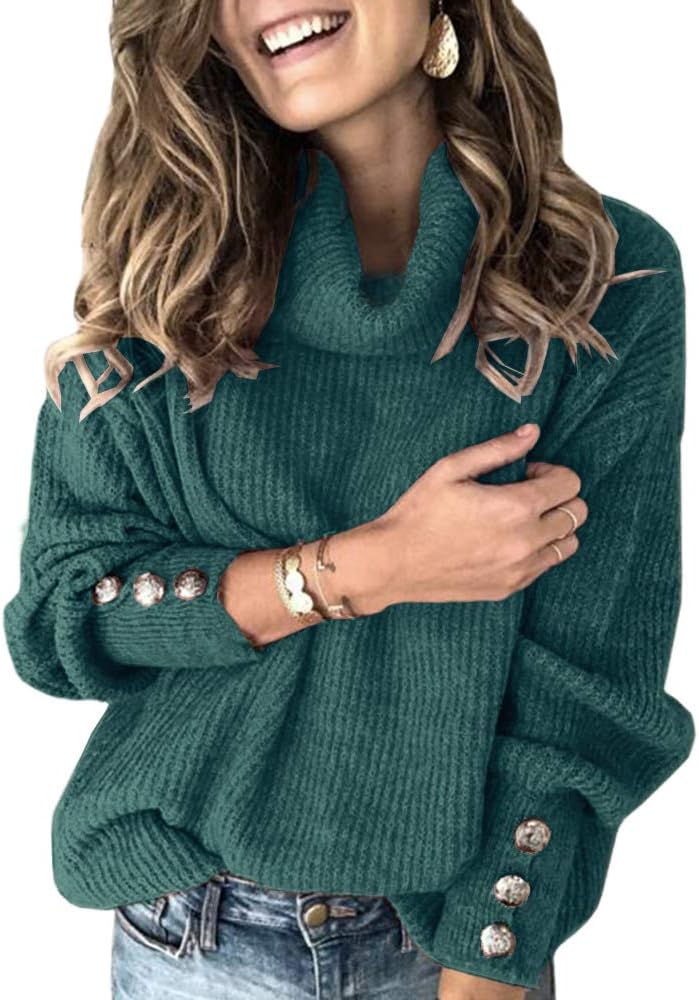 Manufacturer  Women's Oversized Turtleneck Chunky Pullover Sweaters Cowl Neck Long Sleeve Winter Slouchy Loose Knit Sweaters   sweaters
