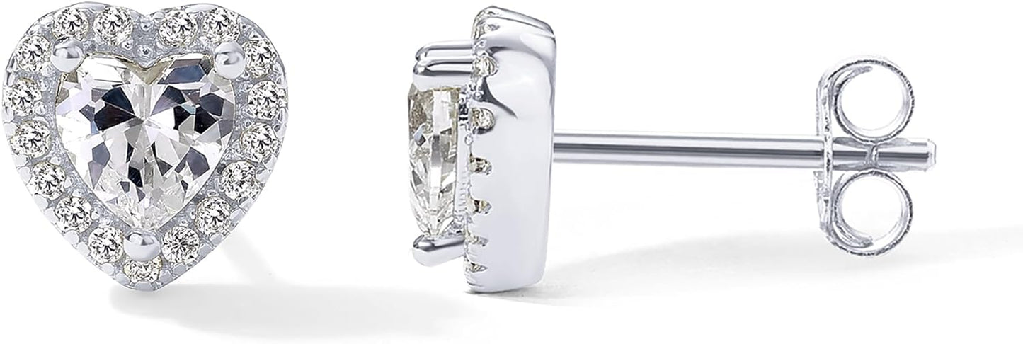 Manufacturer  PAVOI 14K Gold Plated Sterling Silver Post Brilliant Round Faux Diamond Halo Earrings - Premium Cubic Zirconia in Rose, White, and Yellow Gold  earring