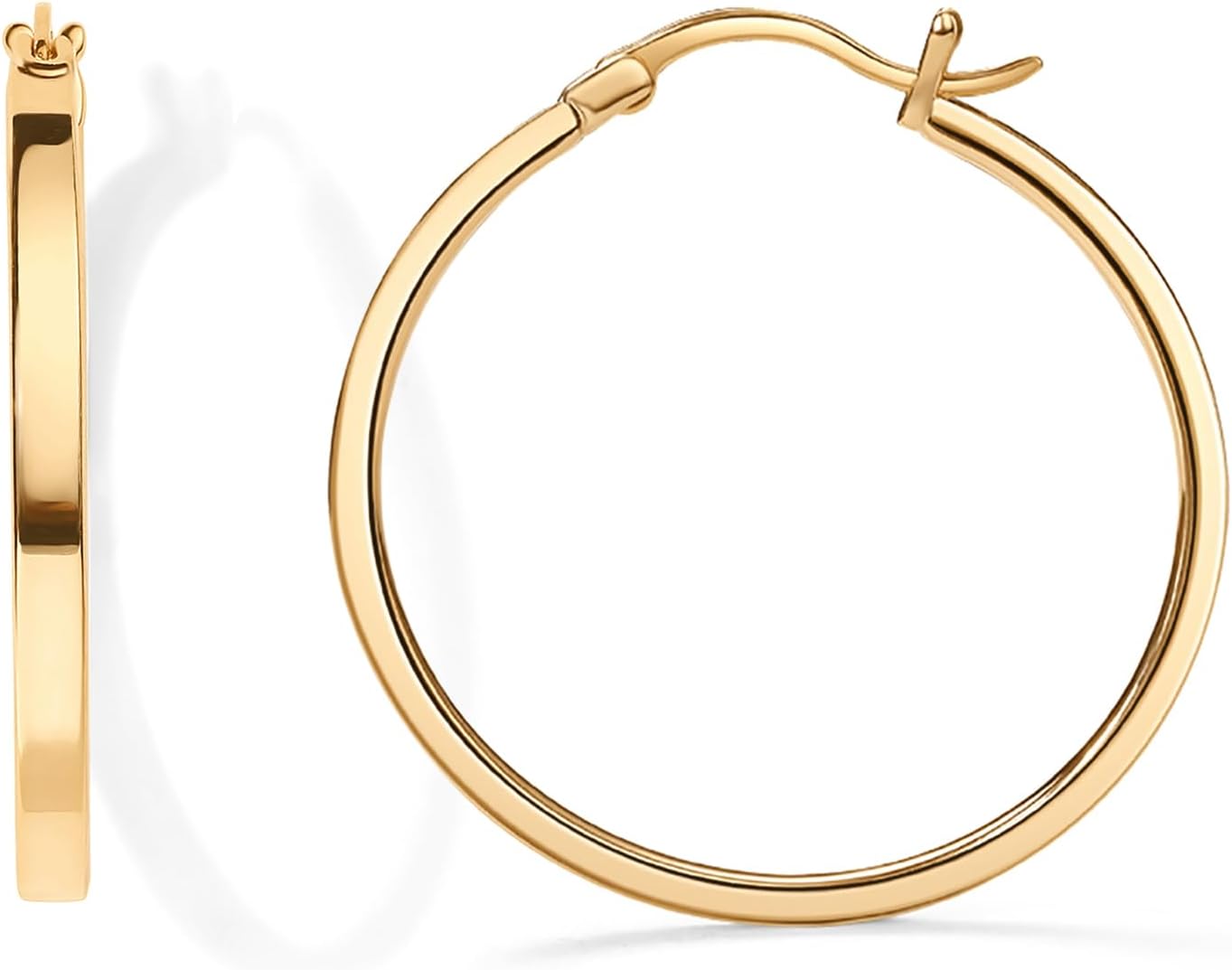 Manufacturer  PAVOI 14K Gold Plated 925 Sterling Silver Post Lightweight Hoops | 20mm - 30mm Earring | Gold Hoop Earrings for Women  earring