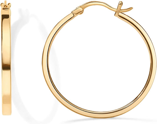 Manufacturer  PAVOI 14K Gold Plated 925 Sterling Silver Post Lightweight Hoops | 20mm - 30mm Earring | Gold Hoop Earrings for Women  earring