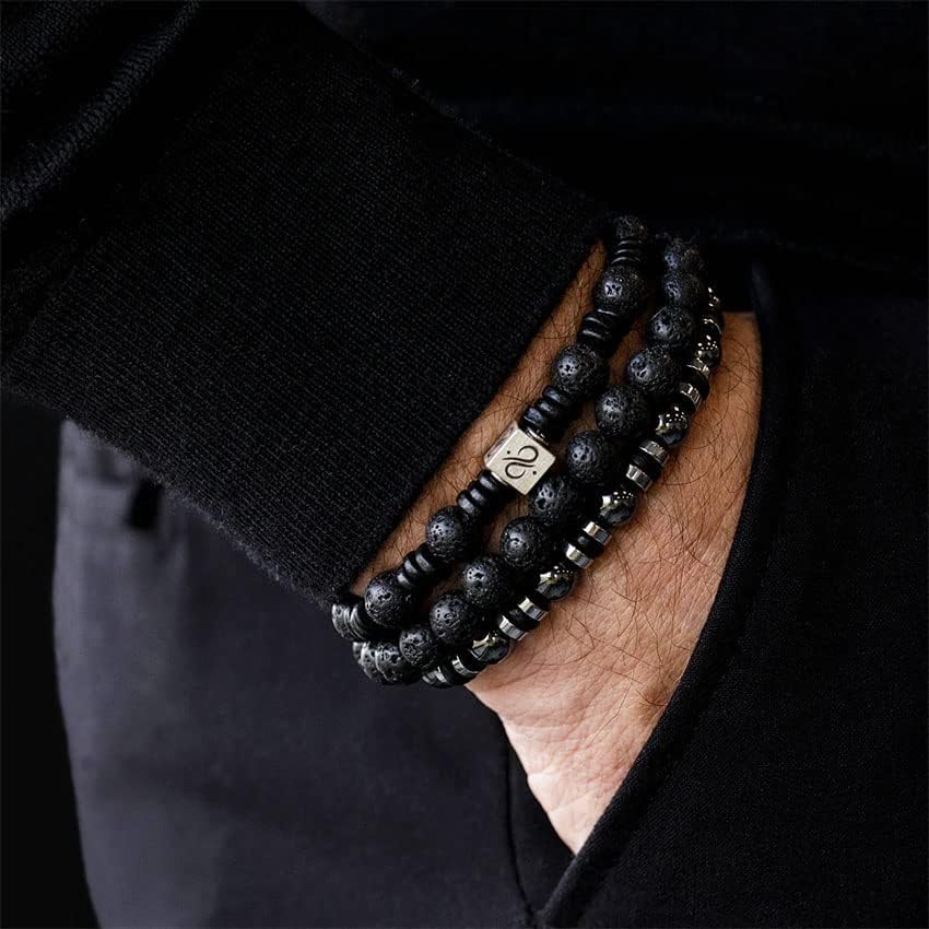 Manufacturer  RANKEEF Tiger Eye Bracelet For Men 8MM Natural Stone Stretch Adjustable Black Crystal Beaded Bracelet for Men Women Gifts  bracelets