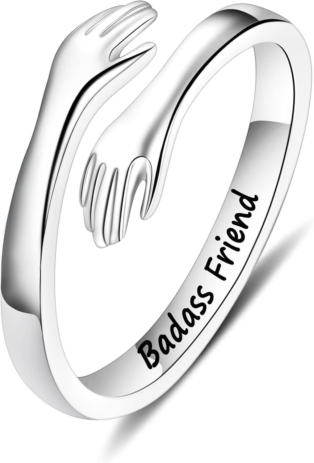 Manufacturer  Yesteel S925 Sterling Silver Hug Ring for Women Teen Girls, Adjustable Ring Jewelry Mothers Day Birthday Gifts for Daughters Mom Sister Wife Friends Grandma   rings