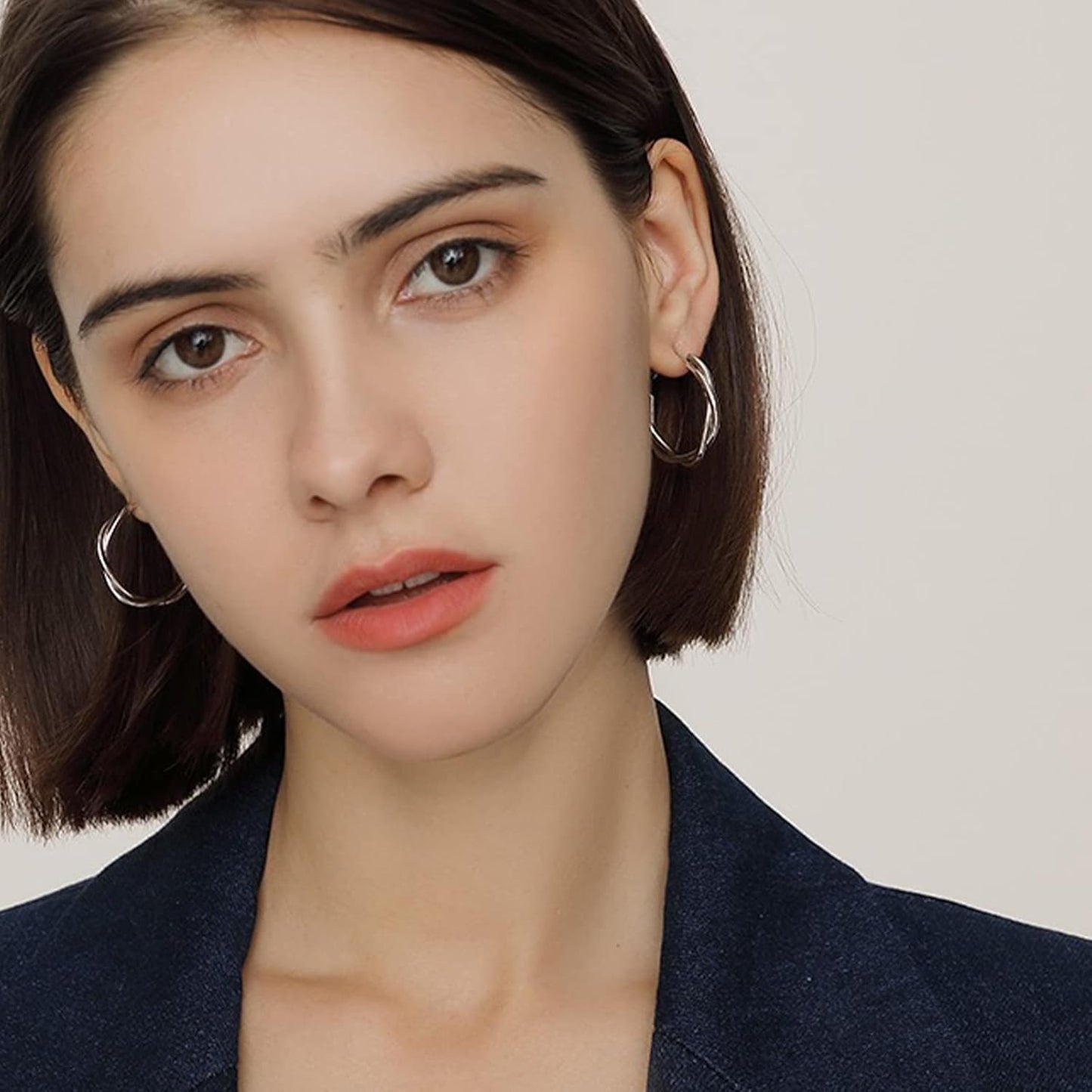 Manufacturer  Hoop Earrings for Women, 14K Gold Sterling Silver Chunky Twisted Hoops Earring Hypoallergenic Ear Jewelry  earring