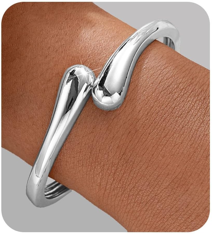 Manufacturer  Gold Bangle Bracelets for Women Teens Trendy Chunky Adjustable Twist Cuff Bracelet Jewelry Gifts  bracelets