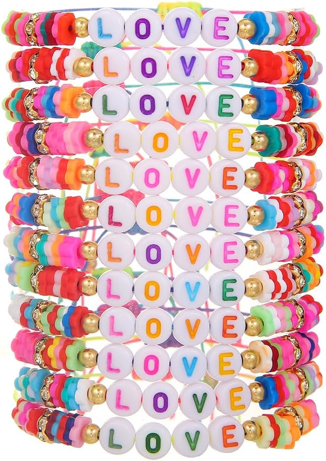 Manufacturer  Friendship Bracelets Boho Stackable Bracelets for Women Surfer Heishi Clay Bead Bracelets Stretch Preppy Bracelets Colorful Boho Bracelets for Women  bracelets