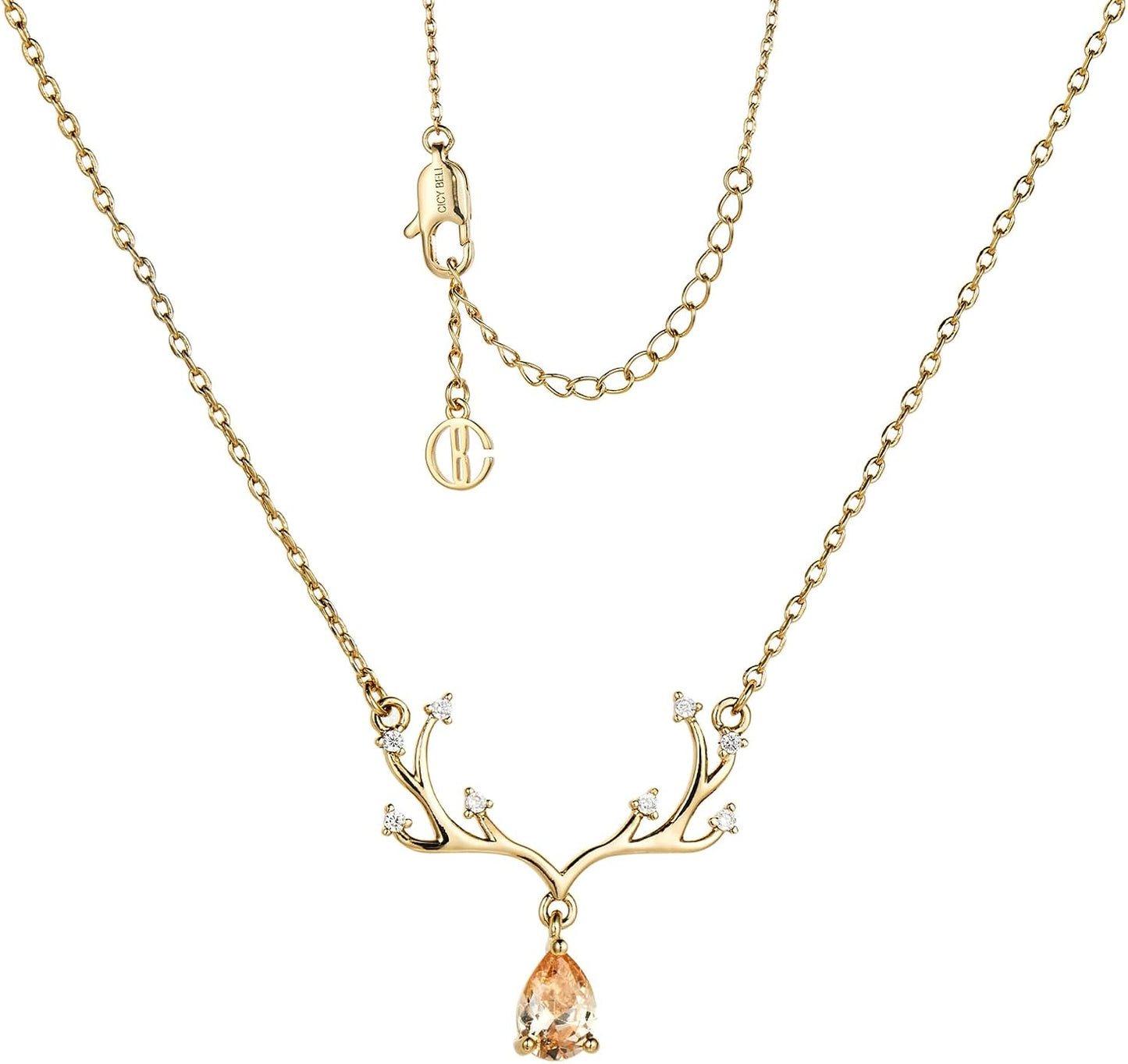 Manufacturer  Cicy Bell Womens Pendant Necklace 18k Gold Plated Lucky Dainty Necklace Gifts Fashion Jewelry 17.7'' with 2'' Extender  Necklace