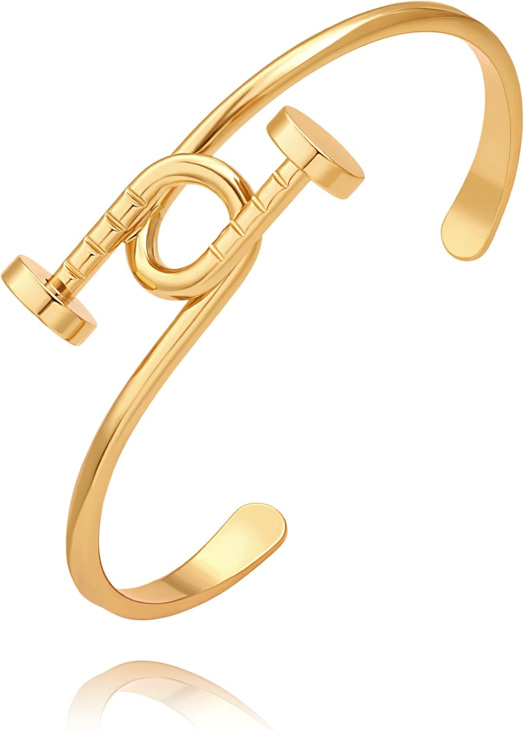 Manufacturer  PERNNLA PEARL Dainty Gold Bar Bracelet for Women Simple Delicate Thin Cuff Bangle Hook Bracelet 18K Gold Plated Handmade Minimalist Jewelry  bracelets