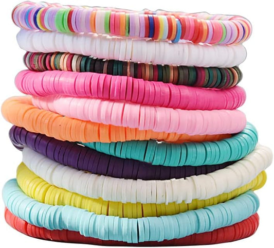 Manufacturer  12pcs Friendship Bracelets Beaded Bracelets Heishi Bracelet Cute Bracelets Stack Vinyl Clay Disc Bead Surfer Stretch Summer Beach Bracelets For Women Preppy Bracelets  bracelets