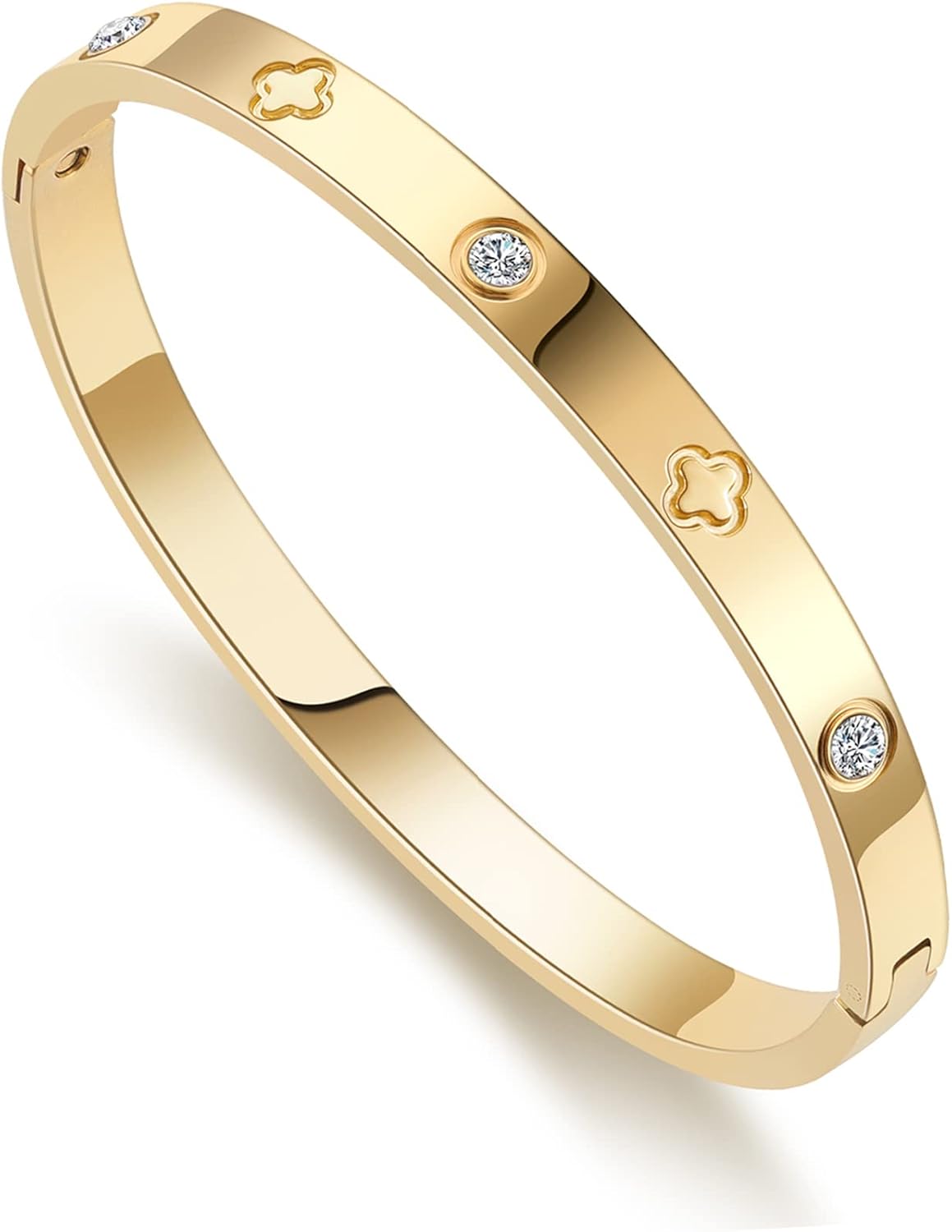 Manufacturer  Gold Bracelets for Women Friendship Love Bangle Bracelets Cubic Zirconia Stainless Steel Bracelet Jewelry Birthday Gifts for Women Stocking Stuffers  bracelets