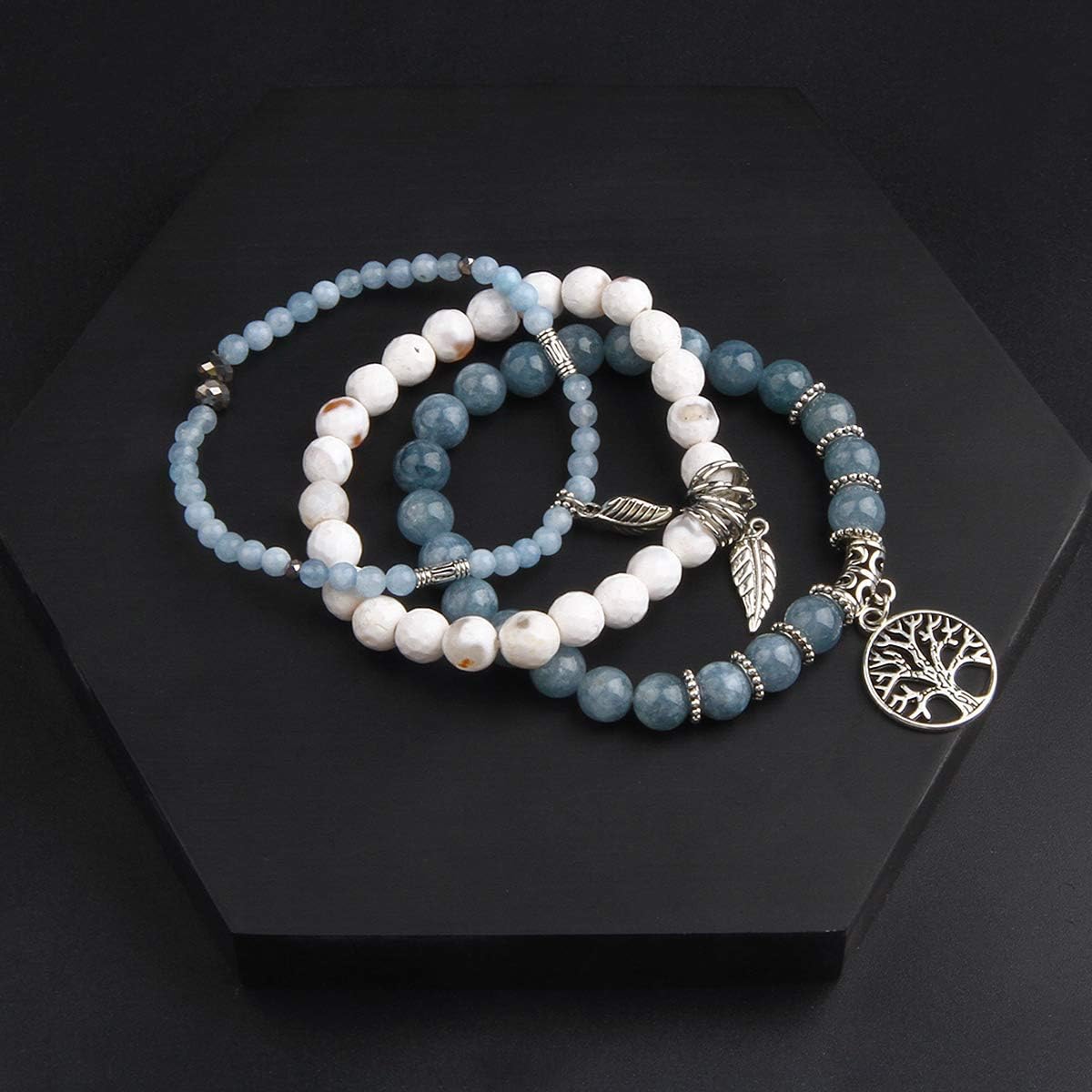 Manufacturer  Jardme Healing Crystal Bracelets for Women, 8mm Beaded Natural Stone Stretch Chakra Bracelets Tree of Life Bracelet Jewelry Gifts for Women  bracelets