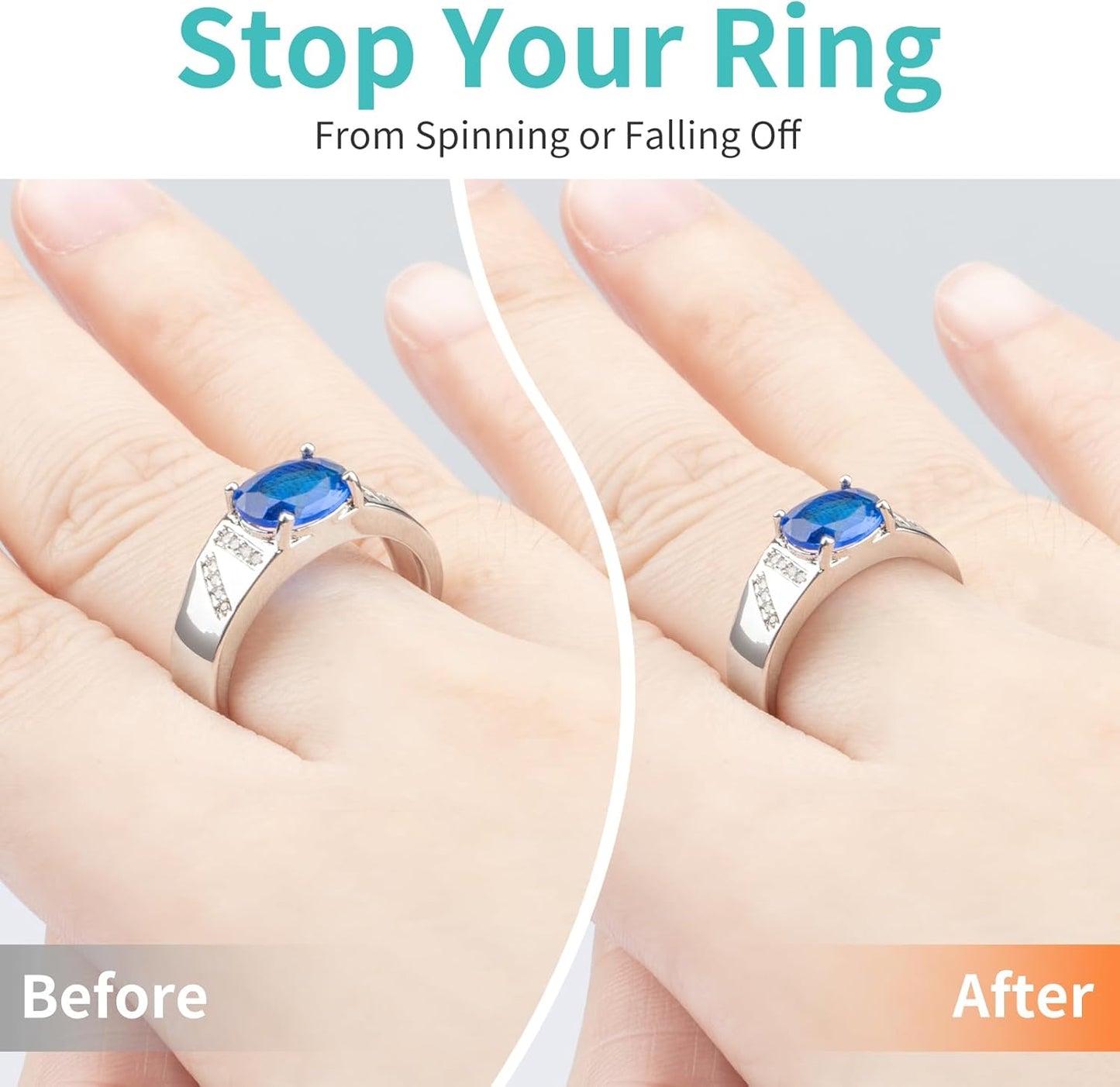 Manufacturer  Ring Sizers for Loose Rings, 8 Pack 8 Sizes, Ring Size Adjuster, Invisible Ring Guards for Women and Men, Ring Resizer with Polishing Cloth，Fits Bands Width to 1-8mm   rings
