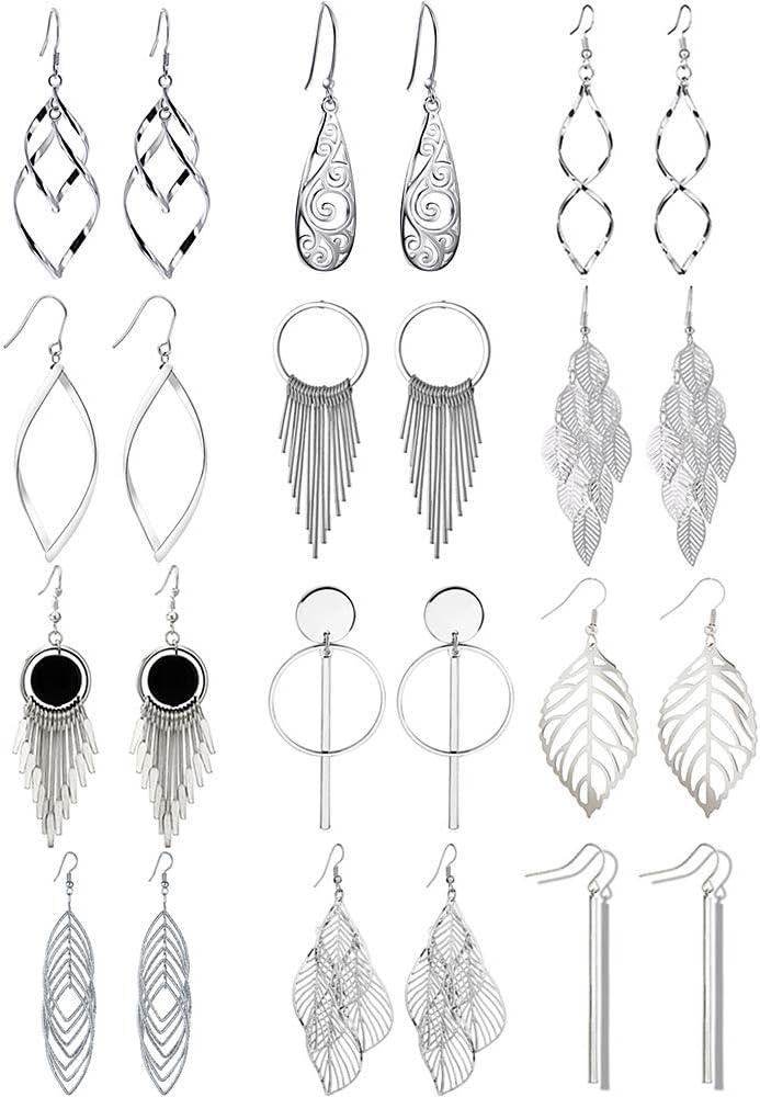 Manufacturer  12 Pairs Drop Dangle Earrings boho Fashion Jewelry Vintage Statement Boho Bohemian Earrings Set for Women  earring