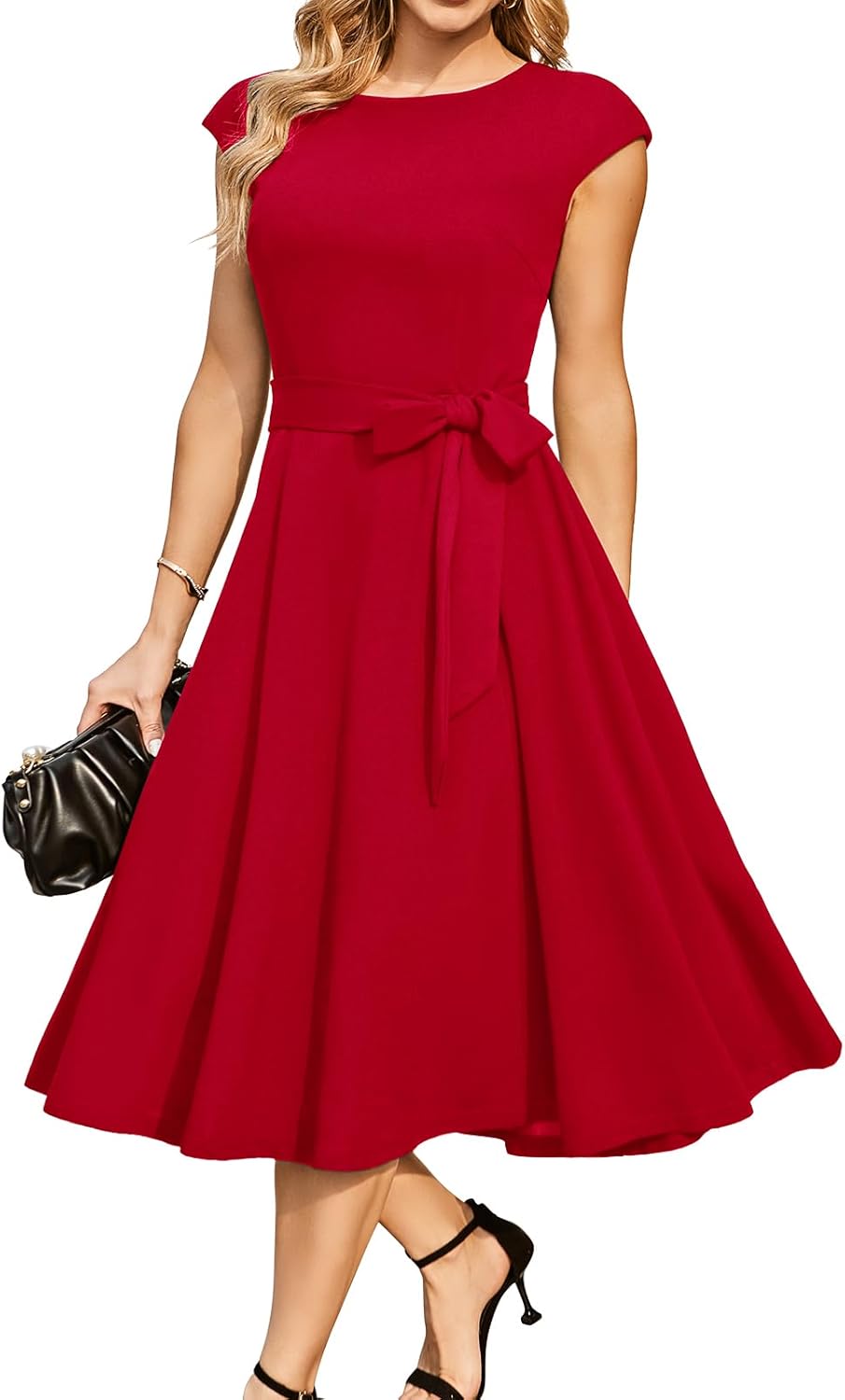 Manufacturer  DRESSTELLS Women's Cocktail Dresses, Formal Wedding Guest Modest Church Vintage Holiday Party Evening Dress dresses