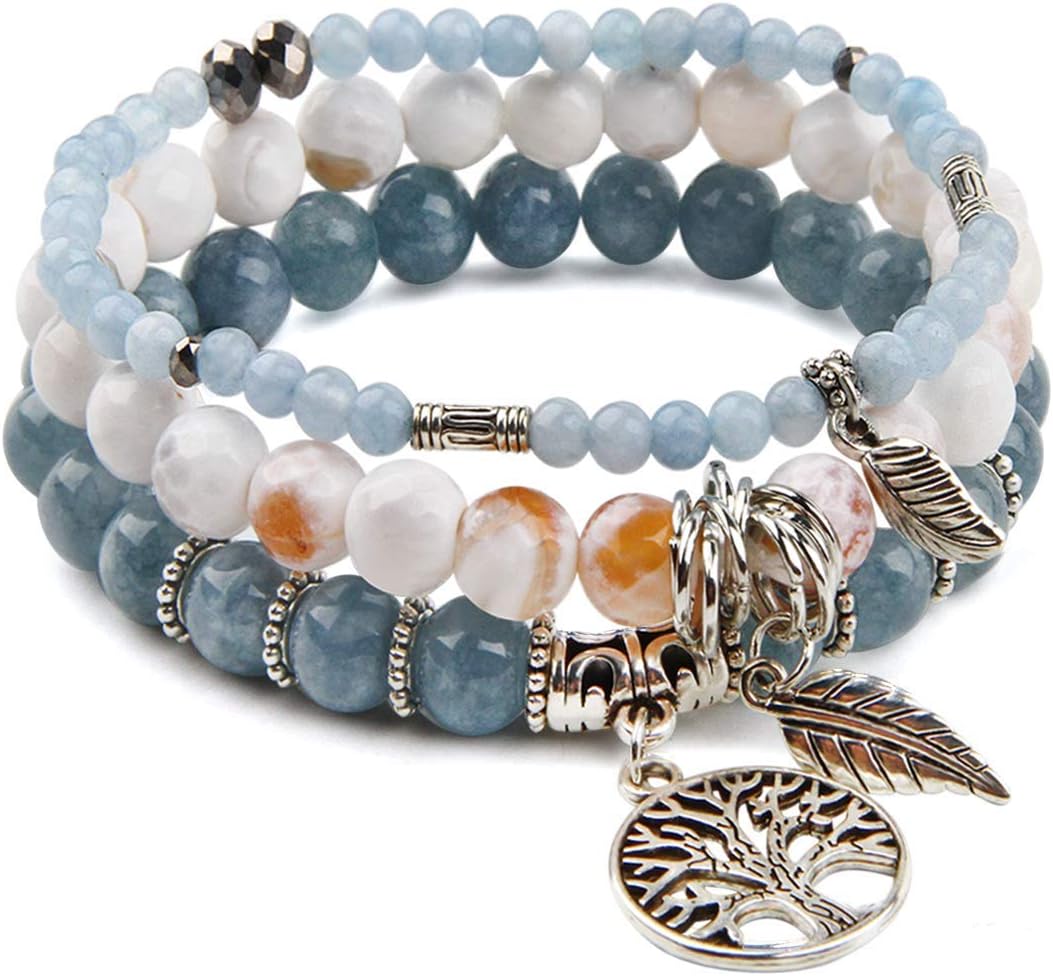 Manufacturer  Jardme Healing Crystal Bracelets for Women, 8mm Beaded Natural Stone Stretch Chakra Bracelets Tree of Life Bracelet Jewelry Gifts for Women  bracelets