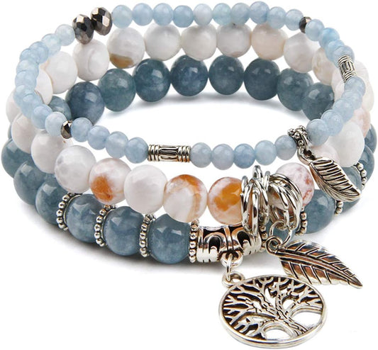 Manufacturer  Jardme Healing Crystal Bracelets for Women, 8mm Beaded Natural Stone Stretch Chakra Bracelets Tree of Life Bracelet Jewelry Gifts for Women  bracelets