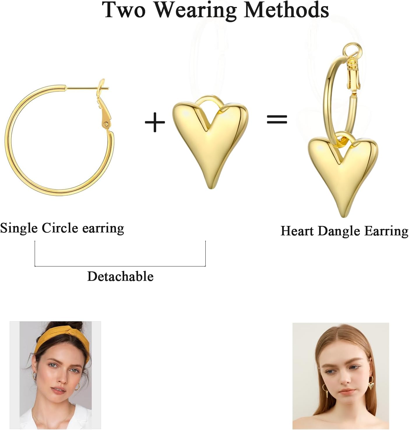 Manufacturer  Heart Dangle Earrings for Women Huggie Earrings for Women Lightweight Heart Hoop Earrings for Women Heart Cubic Zirconia Earrings Drop Earrings Fashion Trendy Jewelry  earring