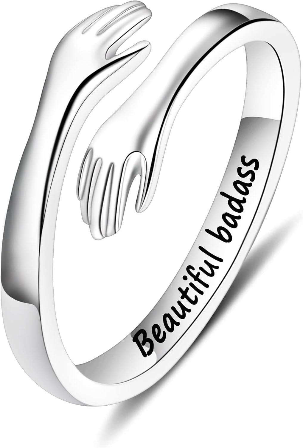 Manufacturer  Yesteel S925 Sterling Silver Hug Ring for Women Teen Girls, Adjustable Ring Jewelry Mothers Day Birthday Gifts for Daughters Mom Sister Wife Friends Grandma   rings