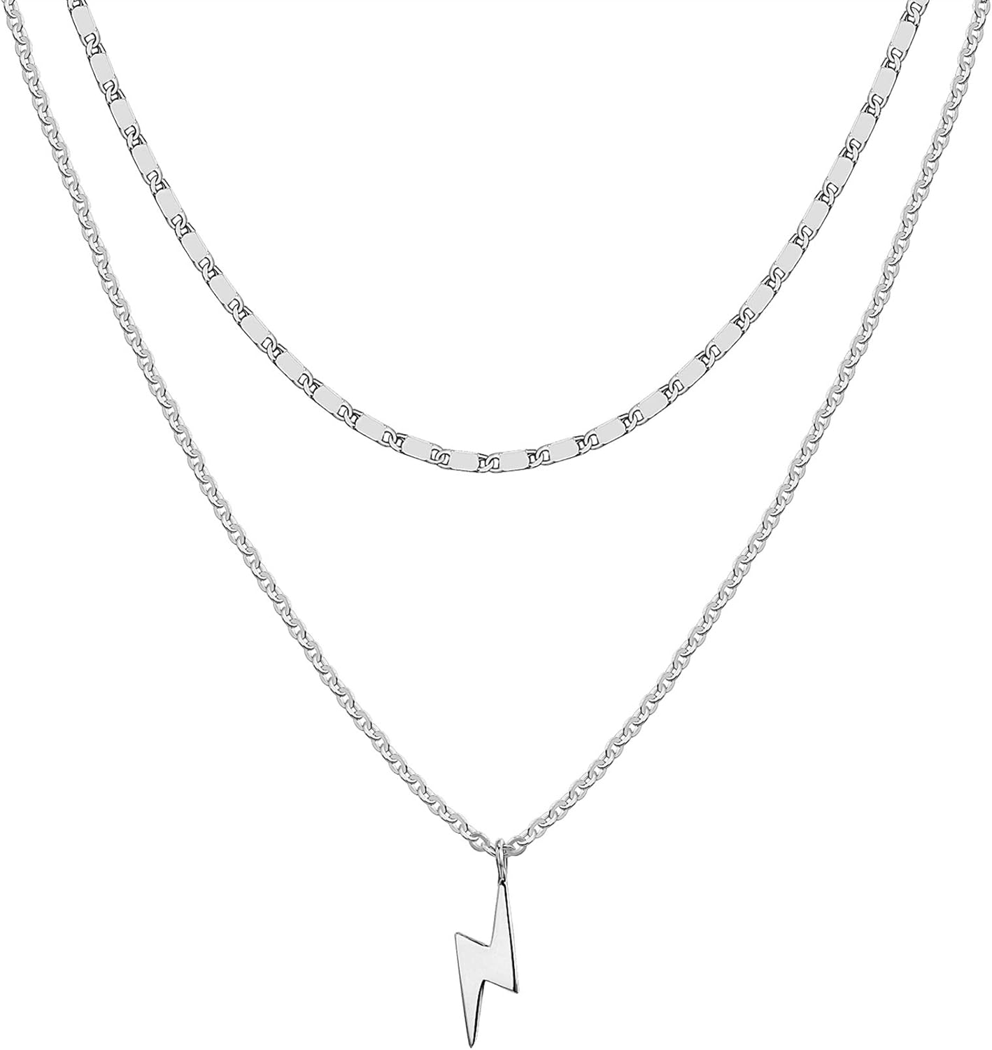 Manufacturer  PAVOI 14K Gold Plated Layering Necklaces | Stylish Minimalist Design Pendant Necklaces | Butterfly, Heart, Lock, Evil Eye, Coin, Lightning Bolt, Circle, Cross Pendants for Women  Necklace