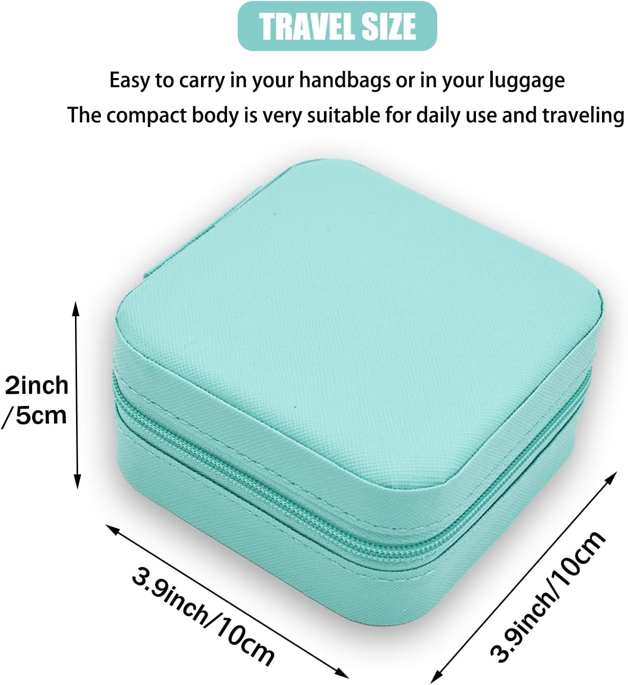 Manufacturer  Mini Jewelry Travel Case, PU Leather Travel Jewelry Organizer Box, Small Portable Portable Jewellery Storage Holder for Womens Rings Earrings Necklaces Bracelets (Blue)   rings