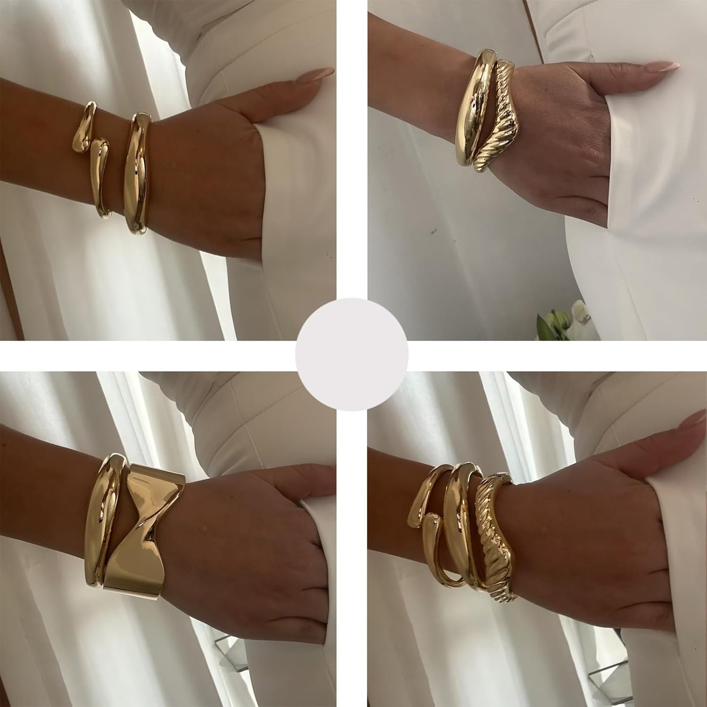 Manufacturer  Chunky Gold Bangles Bracelets for Women Gold Cuff Bracelet Set Waterproof Non Tarnish Stack Bracelet for Women Gifts  bracelets