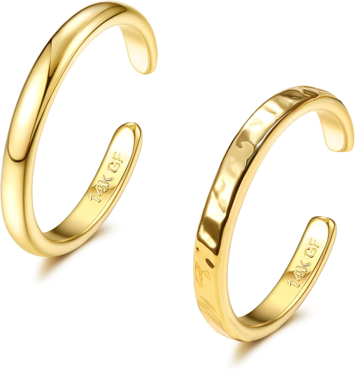 Manufacturer  IRONBOX 14K Gold Filled Toe Rings for Women Simple Open Band Toe Ring Adjustable Toe Rings   rings