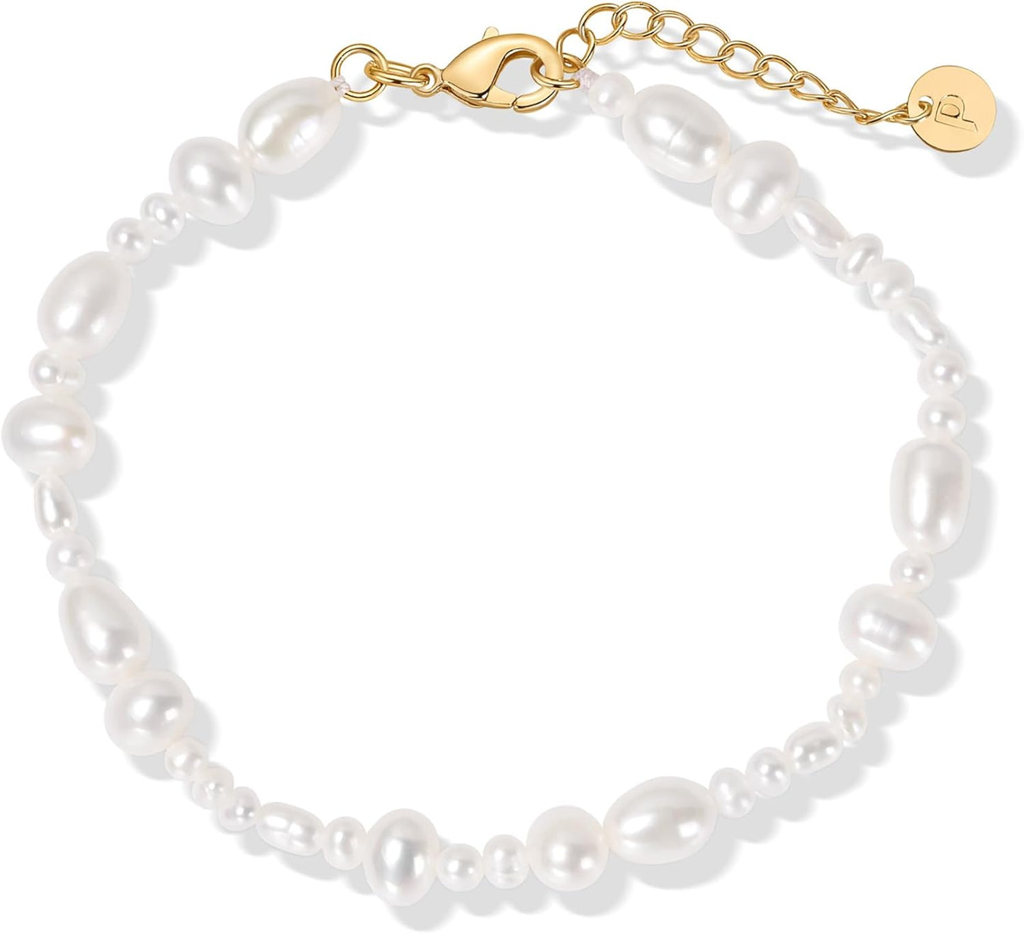 Manufacturer  PAVOI 18K Gold Plated Beaded Freshwater Cultured Pearl Bracelet for Women | Dainty Bracelet with Pearl Beads  bracelets
