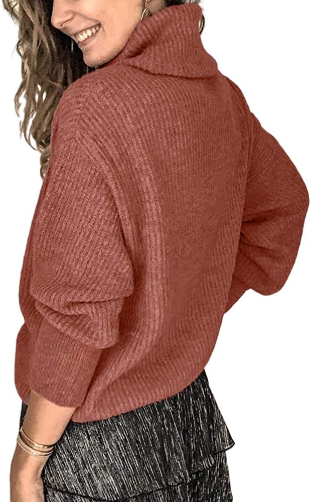 Manufacturer  Women's Oversized Turtleneck Chunky Pullover Sweaters Cowl Neck Long Sleeve Winter Slouchy Loose Knit Sweaters   sweaters