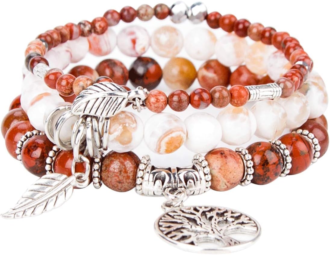 Manufacturer  Jardme Healing Crystal Bracelets for Women, 8mm Beaded Natural Stone Stretch Chakra Bracelets Tree of Life Bracelet Jewelry Gifts for Women  bracelets
