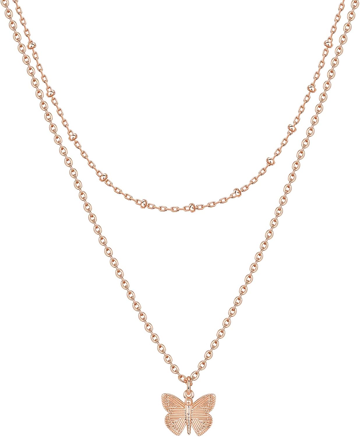 Manufacturer  PAVOI 14K Gold Plated Layering Necklaces | Stylish Minimalist Design Pendant Necklaces | Butterfly, Heart, Lock, Evil Eye, Coin, Lightning Bolt, Circle, Cross Pendants for Women  Necklace
