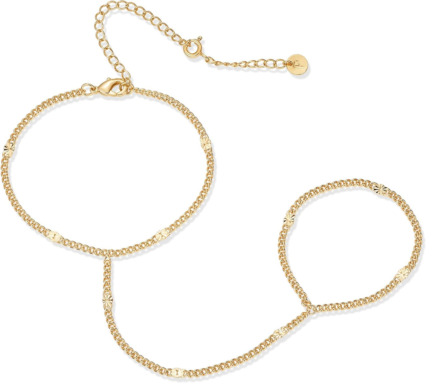 Manufacturer  PAVOI 14K Gold Plated Freshwater Pearl Gold Hand Chain Bracelet for Women - Trendy Ring Bracelet Hand Chain Body Jewelry  bracelets