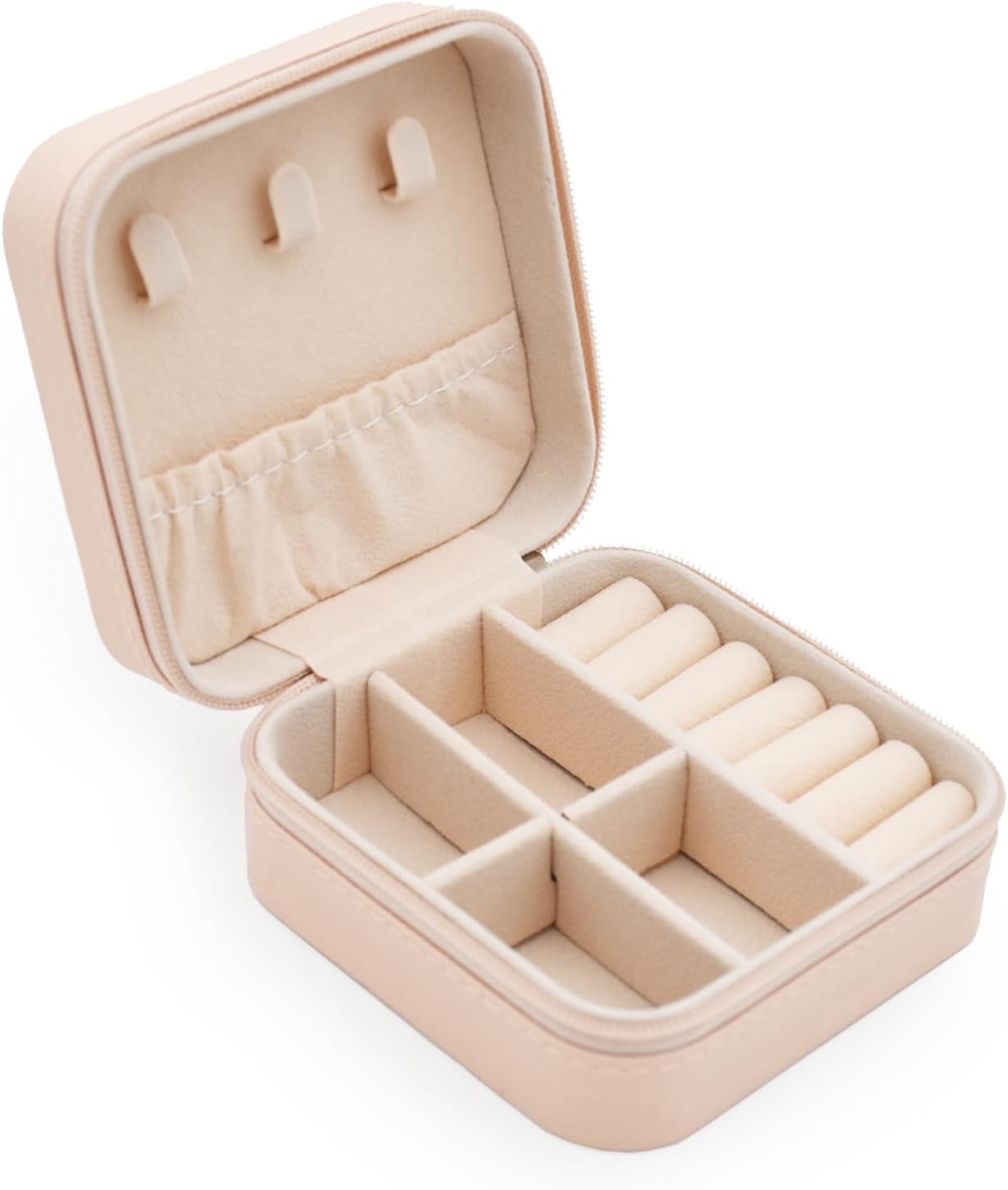Manufacturer  Mini Jewelry Travel Case, PU Leather Travel Jewelry Organizer Box, Small Portable Portable Jewellery Storage Holder for Womens Rings Earrings Necklaces Bracelets (Blue)   rings