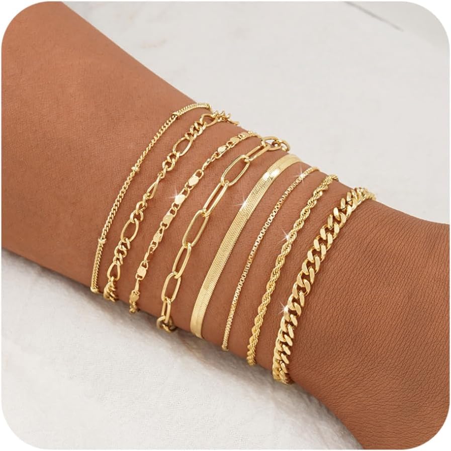 Manufacturer  BERISO Gold Bracelets for Women, Elegant Adjustable 14K Gold Plated Bracelet for Women, Trendy Minimalist Dainty Gold Bracelet for Everyday Wear  bracelets