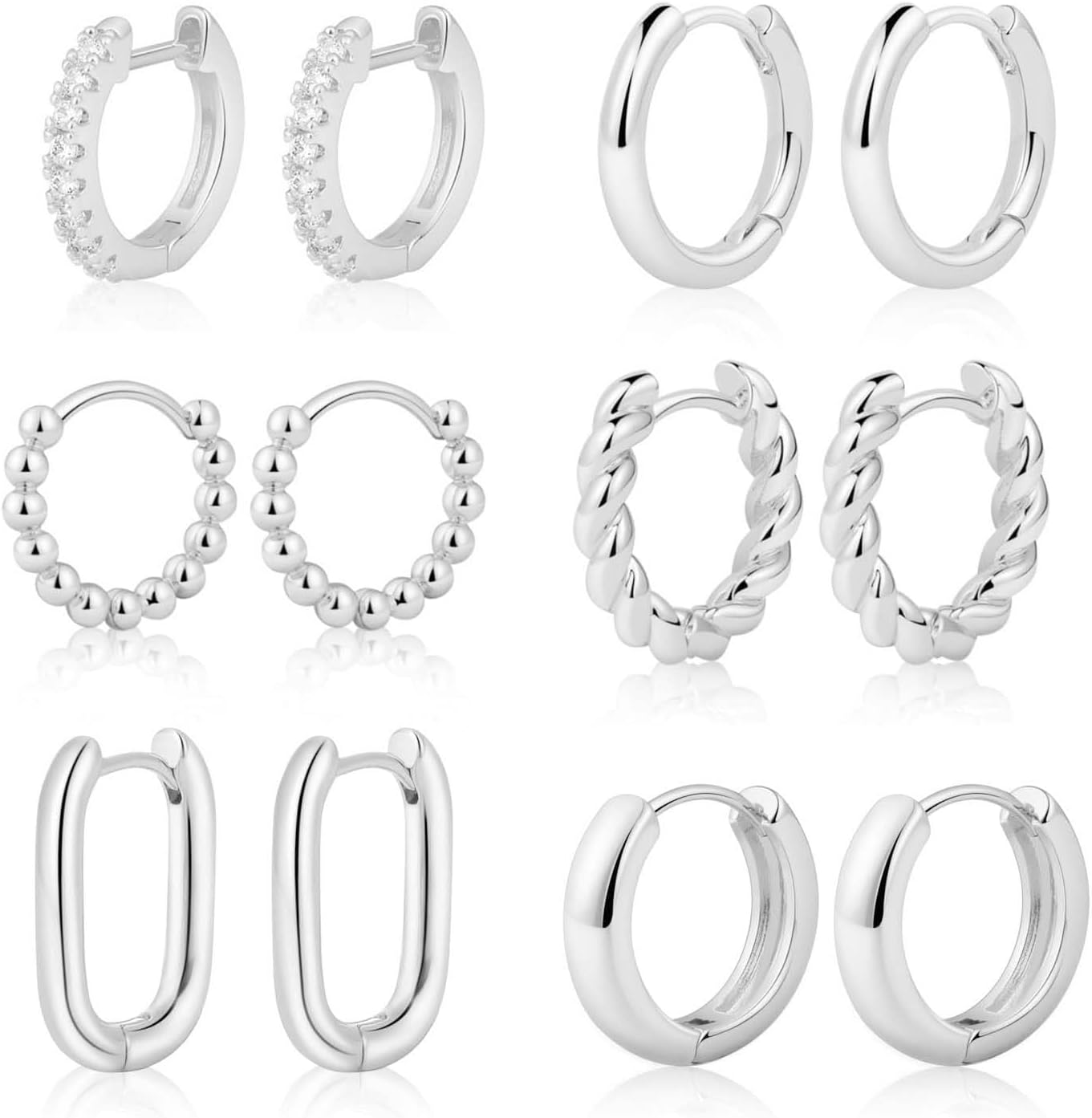 Manufacturer  6 Pairs 14K Gold Hoop Earrings for Women,Chunky Hoop Earrings Multipack Hypoallergenic,Lightweight Hoop Earrings for Women Gold Jewelry Gifts  earring