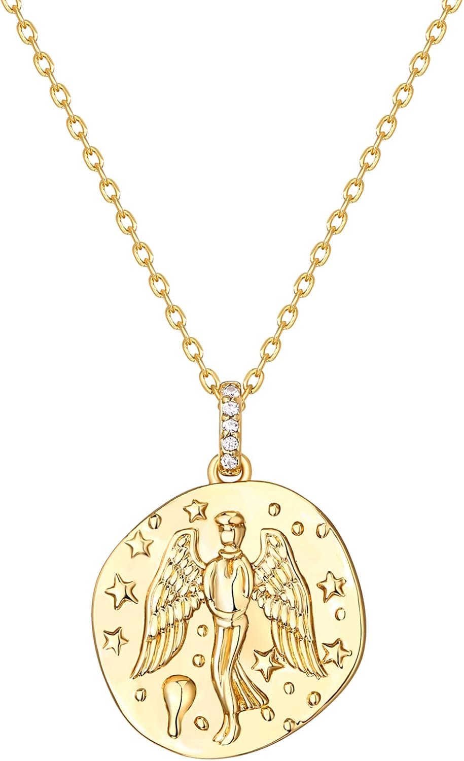 Manufacturer  PAVOI 14K Gold Plated Engraved Coin Pendant Necklaces for Women | Byzantine Coin Pendants | Bohemian Necklace  necklace