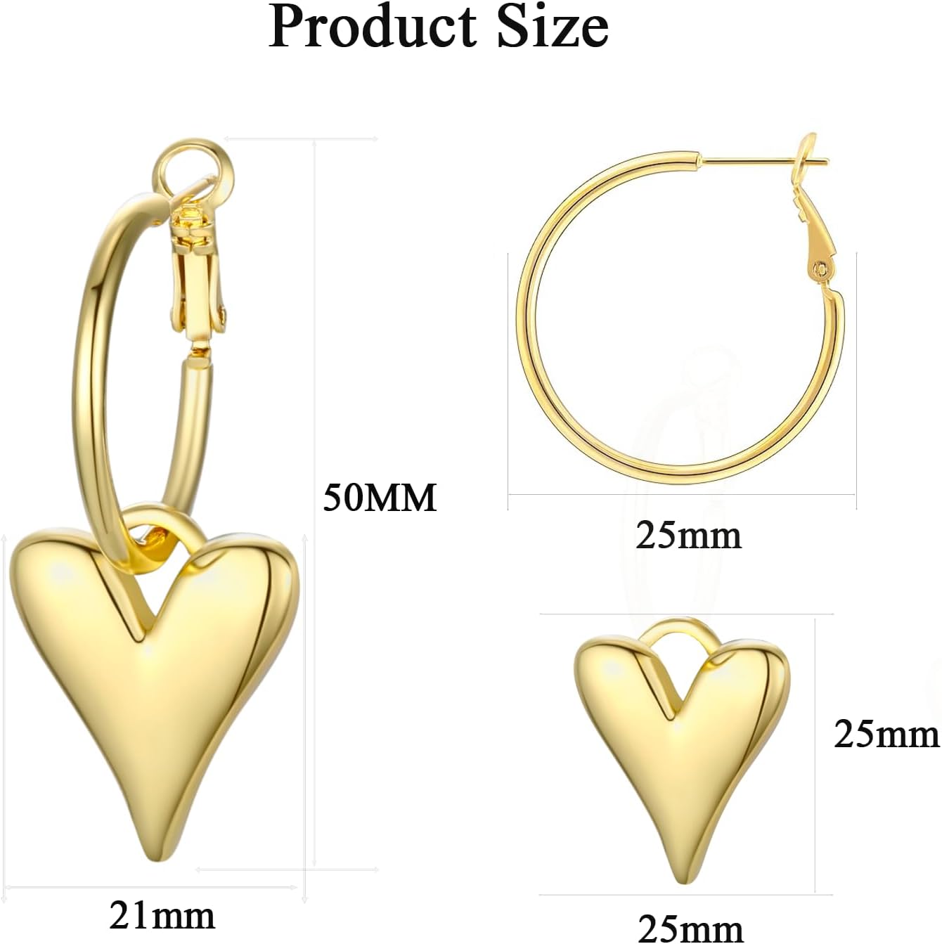 Manufacturer  Heart Dangle Earrings for Women Huggie Earrings for Women Lightweight Heart Hoop Earrings for Women Heart Cubic Zirconia Earrings Drop Earrings Fashion Trendy Jewelry  earring