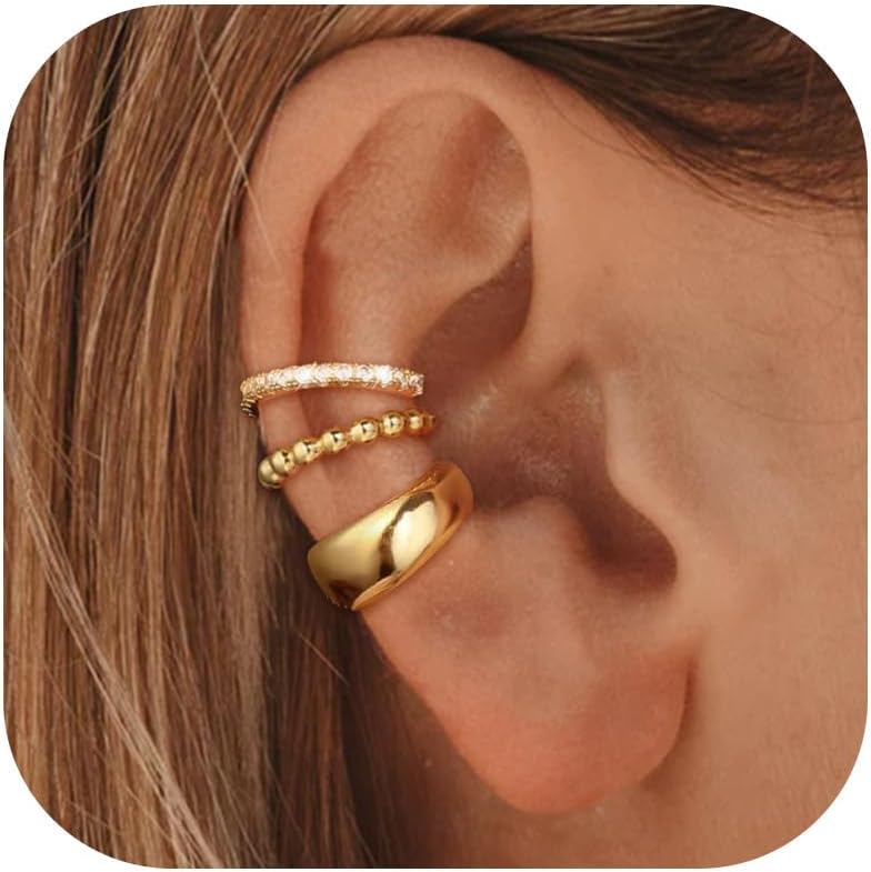 Manufacturer  Ear Cuffs Non Piercing Ear Cuff Earrings for Women Trendy Clip on Cartilage Earring Stacks Non Pierced Fake Earrings Jewelry Birthday Christmas Gifts Stocking Stuffers  earring
