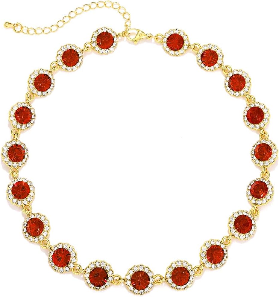 Manufacturer  ACEDRE Colorful Crystal Choker Necklace Sparkly Rhinestone Chokers Necklaces Gold Chain Party Prom Neck Jewelry for Women  necklace