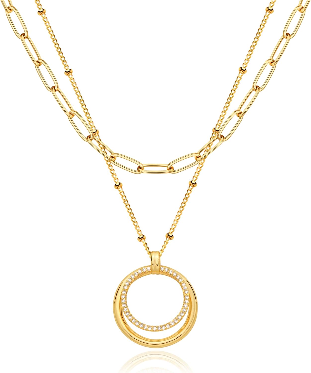 Manufacturer  MEVECCO Layered Heart Necklace Pendant Handmade 18k Gold Plated Dainty Gold Choker Arrow Bar Layering Long Necklace for Women  necklace