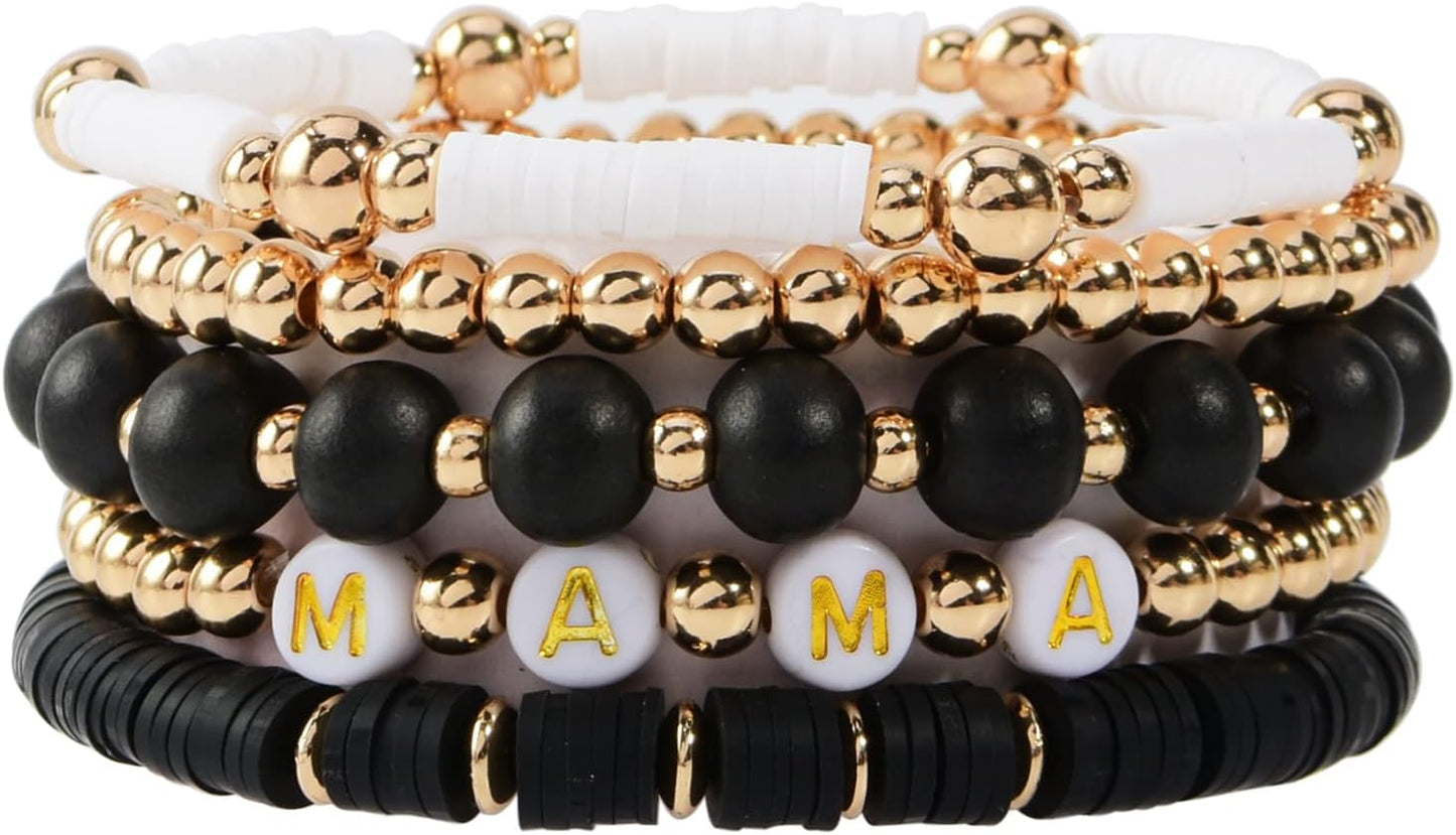 Manufacturer  GOOJIDS Surfer Heishi Clay Bead Bracelets for Women Bohemian Stackable Gold Beaded Stretch Bracelets Elastic Layering Friendship Bracelets Set Boho Jewelry  bracelets