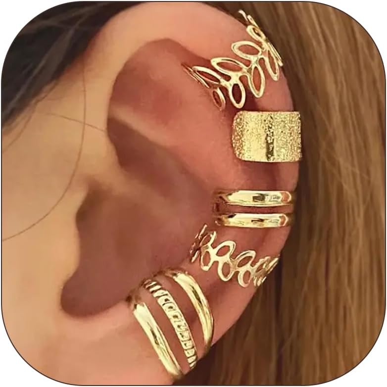 Manufacturer  Ear Cuffs Non Piercing Ear Cuff Earrings for Women Trendy Clip on Cartilage Earring Stacks Non Pierced Fake Earrings Jewelry Birthday Christmas Gifts Stocking Stuffers  earring