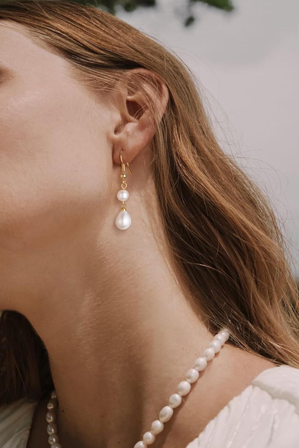 Manufacturer  Freekiss Pearl Earrings for Women Trendy: Flat Back Stud Earrings 14K Gold Plated/925 Sterling Silver Freshwater Pearl Dangle Earrings Cute Bow Earrings Wedding Jewelry Birthday Gifts for Women Girls  earring