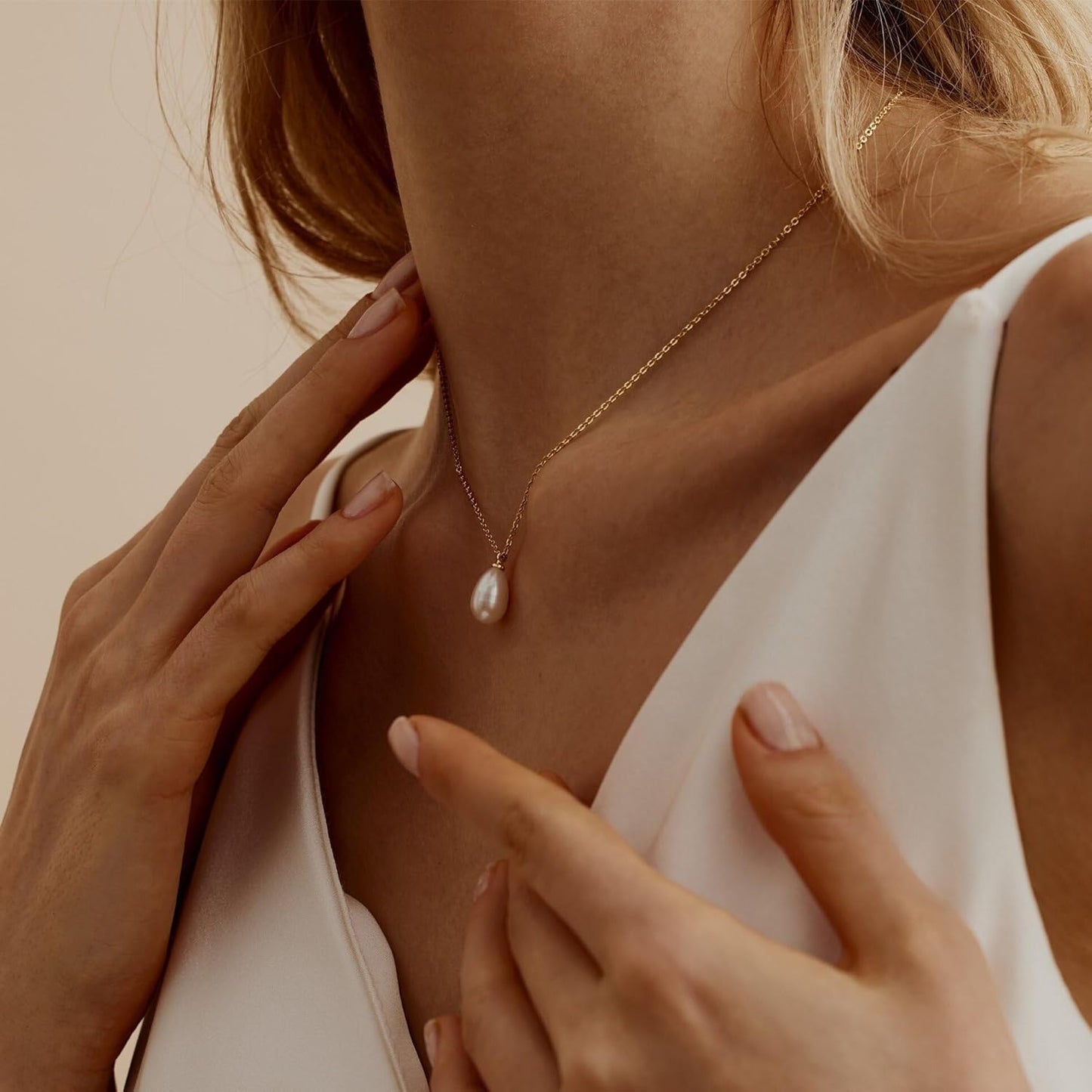 Manufacturer  Pearl Necklace for Women Trendy,14k Gold Plated Necklace Dainty Wedding Necklace Small Cute Choker Necklace Beaded Lariat Drop Necklace Vintage Waterproof Jewelry for Women Gold Jewelry Fashion Gifts  necklace
