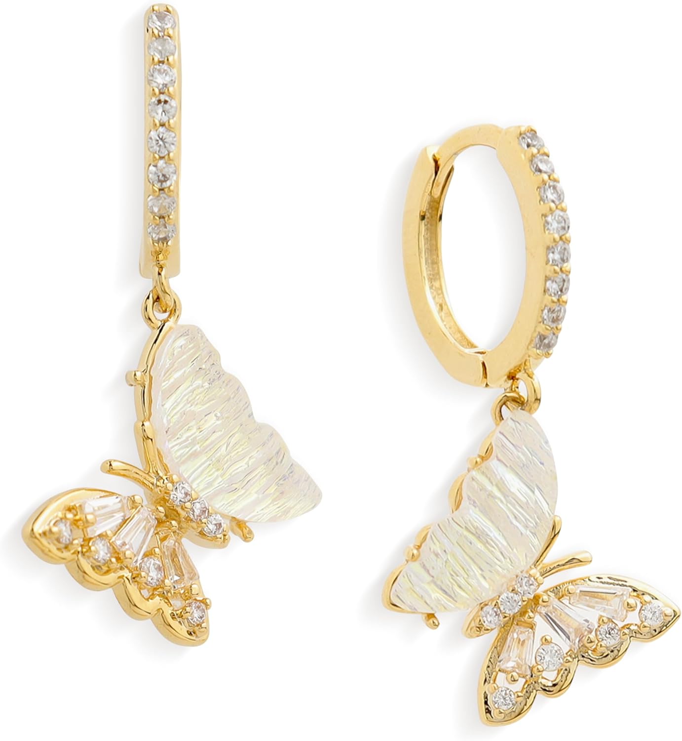 Manufacturer  Sonateomber Gold Silver Small Hoop Dangle Earrings for Women, Trendy Dainty Rhinestone CZ Dangling Prom Wedding Leaf Flower Snowflake Butterfly Starfish Fashion Jewelry Gift  earring