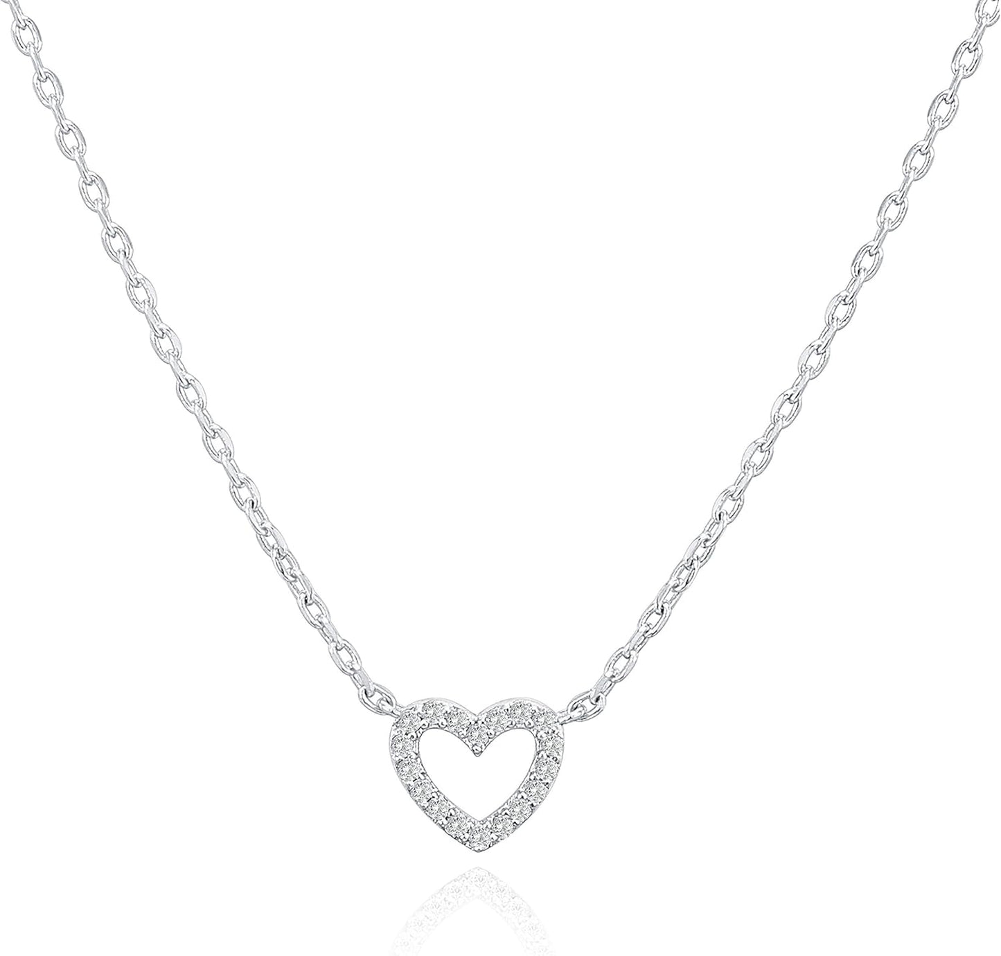 Manufacturer  PAVOI 14K Gold Plated Cubic Zirconia Heart Necklace | Cute Dainty Love Pendant Necklaces for Women  necklace